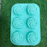 6 in 1 Big Rose Soap/candle Mould